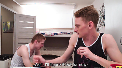 TUTOR4K. Smart aleck spills tea on mature teacher's dress and seduces her