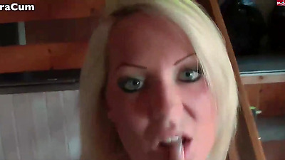 German whore with big tits is so hot! Amateur couple