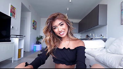 Little Asian Teen Step Daughter Sex With step Dad While step Mom Showers POV - Clara Trinity, Ike Diezel