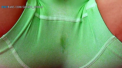 Hot Blonde EDGES HERSELF until SHAKING SQUIRTING ORGASM after workout through her yoga outfit!!!