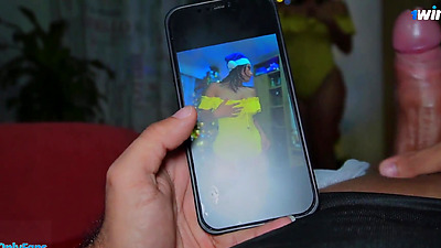 MERRY CHRISTMAS! Horny chick rides her friend's dick - JENIFER PLAY