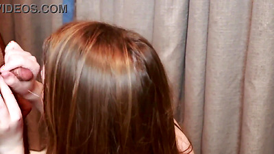 College Student Sucks A Room Full of Guys