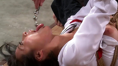 Asian Submissive Bound In Ropes And Bamboo Then Completely Taken To Intense Mind Blowing Orgasm