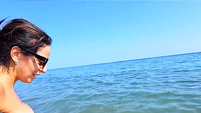 Between onlookers and passers-by we try to relax on the beach.