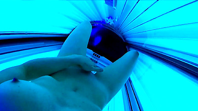 Sneaky Tanning Bed Masturbation