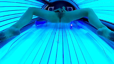 Sneaky Tanning Bed Masturbation
