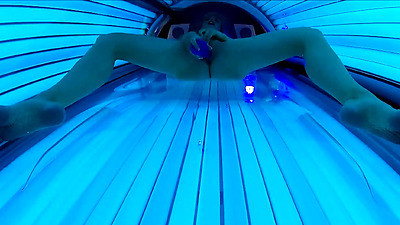 Sneaky Tanning Bed Masturbation