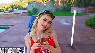 MOFOS - Anny Aurora Opens Her Legs And Invites Pool Man Charles Dera Some Naughty Things To Her