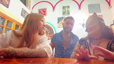 LESBIANS ARE SEDUCED BY CHANDY MAN AND HE FUCKS THEM IN THE MIDDLE OF THE BAR