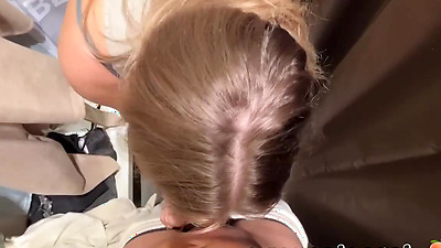 Shopping Day! German chick risky fucking and public blowjob in changing room with nike socks