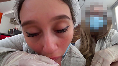 TWO HOTEL MAIDS caught me jerking off and almost got into fight over who would sit on may cock