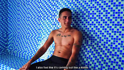 Big arse Colombian MILF fucks young guy in a public sauna until he gets cum all over her face! Kylei Ellish & Dani Clark