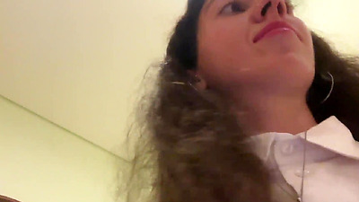 I asked a friend to cum on my face in a cafe so I could eat food with sperm - Public Cumwalk