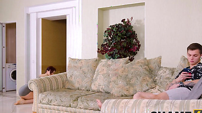 SHAME4K. Stepdad's maid is simply amazing especially with a shaft inside