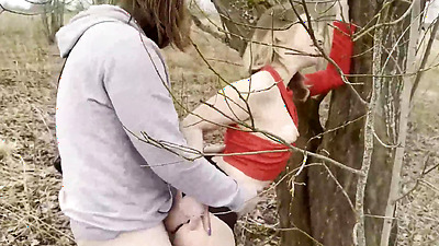 cute girlfriend gets public arse fucked