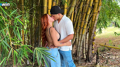 I meet busty Colombian redhead in park and also offer her money for sex - Milan Rodriguez