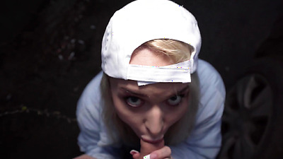 Public Agent Blonde Pizza Delivery babe with BIG NATURAL BOOBS gets her wet pussy filled