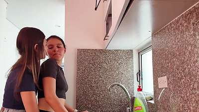 I am the lover of my friend's husband, so I comfort her with lesbian sex.