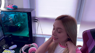 Stepsister was caught doing webcam, now she also acts in porn - Loly Nebel