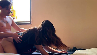 Amateur couple having morning sex, homemade video