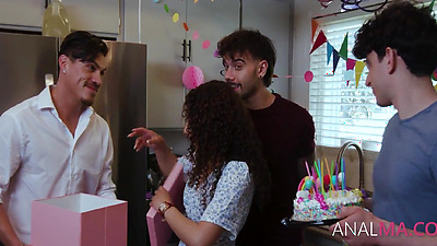 Cute step Mother Gets All Dicks On Booty On Birthday - Liv Revamped, Nade Nasty, Nick Strokes