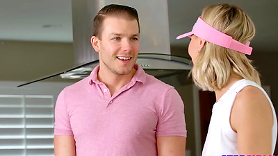 Chloe Temple lets Stepbro Straighten up Her Golf Game by Putting His Penis in Her