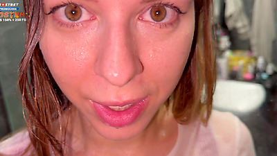 My Step mom Made Me Wash Myself And Cum!