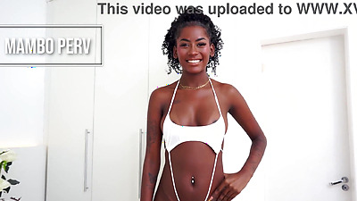 Beautiful perfect breasts Brazilian ebony, Jenny PRETINHA fucked by 3 huge cocks & answers her fans (DAP, Anal, ebony, ATM, Twerking on penis, monster shaft) OB385