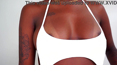 Beautiful perfect breasts Brazilian ebony, Jenny PRETINHA fucked by 3 huge cocks & answers her fans (DAP, Anal, ebony, ATM, Twerking on penis, monster shaft) OB385