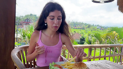 Asked the waiter to cum on my face in a public cafe - I only like to dine covered in cum - Cumwalk