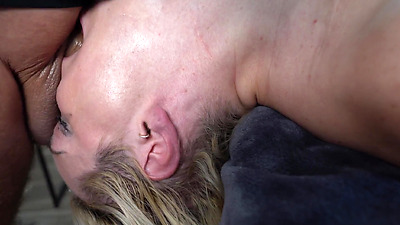 Throat BULGE Upside down DEEPTHROAT ends with Throatpie - Charlie Plant