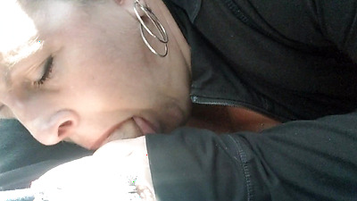 School Teacher Risks It All For Car Blowjob. Cum In Mouth Finish