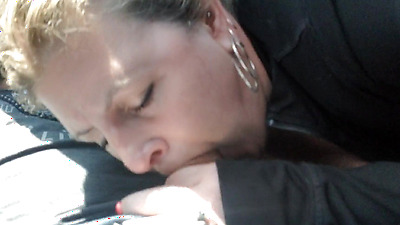 School Teacher Risks It All For Car Blowjob. Cum In Mouth Finish