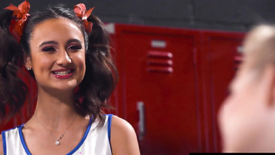 GIRLSWAY - Petite Rival Cheerleaders Eliza Ibarra & Coco Lovelock Bicker Each Other In Locker Room