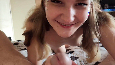 The Story of Thumbelina. Beauty sucks big dick and enjoys hot cum.