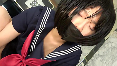 Uncensored. 18 year old amateur, black haired Japanese cutie. Yamakawa. Pussy creampie sex, blowjob and foreplay.