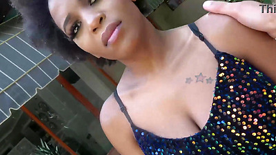 Big boobs Kenyan lady fucked rough by big European dick