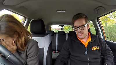 Fake Driving School - Ebony hottie KIKI MINAJ having sex in a car in a PUBLIC area