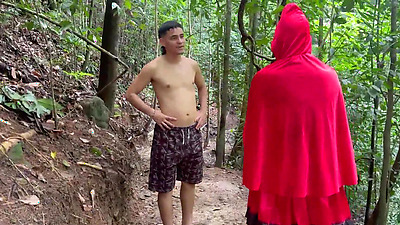 I give Little Red Riding Hood a nice fuck in the forest in exchange for taking care of her from the bad wolf, I end up giving her the best fuck of her life