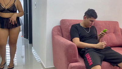 If you don't fuck me hard I'll tell my husband that you masturbate to my photos. Latina MILF stepmom gets fucked hard by greedy babe. H.L.