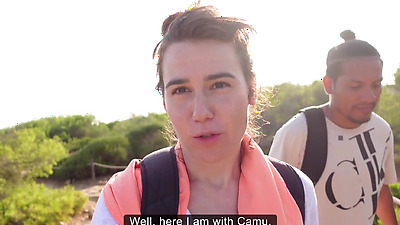 A travel vlogger has her guide sneak into her tent