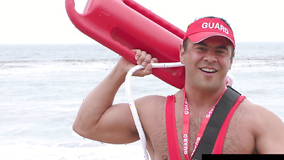 Horny Life Guards Tag Team Hunk Russian Stranger - Draven Navarro, Aliya Brynn, Tony Sting