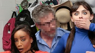 Cosplay Models Lily Starfire And Angel Windell Attempt To Steal A Pair Of Slutty Costumes