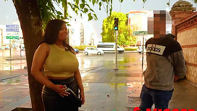 GIANT TITS Vs small head! Guy can't believe how lucky he is with Jennifer Dominic