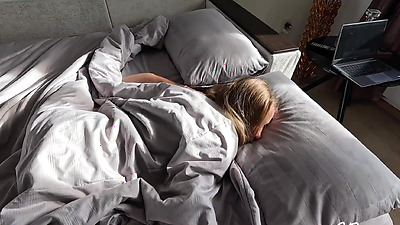 Stepdaughter without a condom with her stepfather