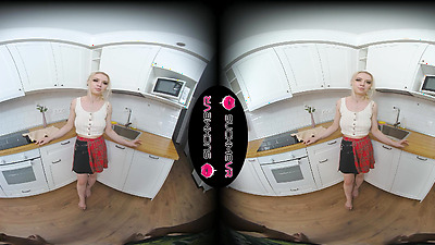 First Interracial Experience Of Busty Petite Doll Pretty Di In VR