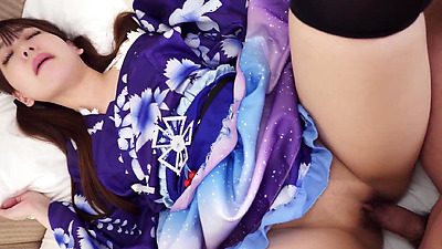 Naked brunette Aki Igarashi sucked a cock before getting fucked hard with ex.