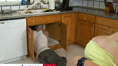 Busty Blonde Casca Akashova Is Real Horny For The Hired Handyman - Juliana Grandi