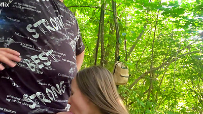 Amateur Slim Teen Gives Blowjob And Fucked In The Woods