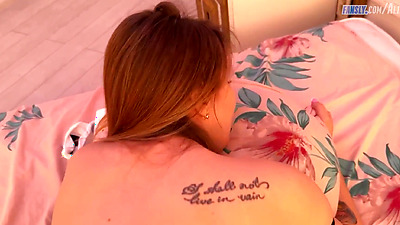 Stepson during a family trip to relatives fucks his stepmother in a hotel and cums in her mouth 3